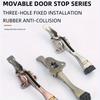 Thick Adjustable Rubber Door Stopper - Three Holes on The Bottom for Fixing - Prevent Wear and Impact on The Door Top