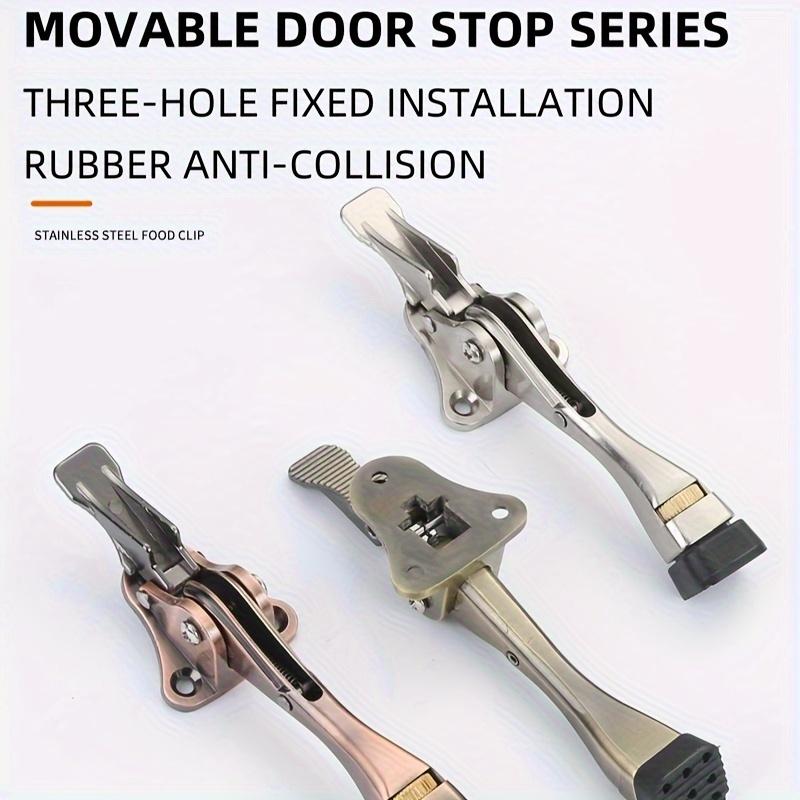 Thick Adjustable Rubber Door Stopper - Three Holes on The Bottom for Fixing - Prevent Wear and Impact on The Door Top