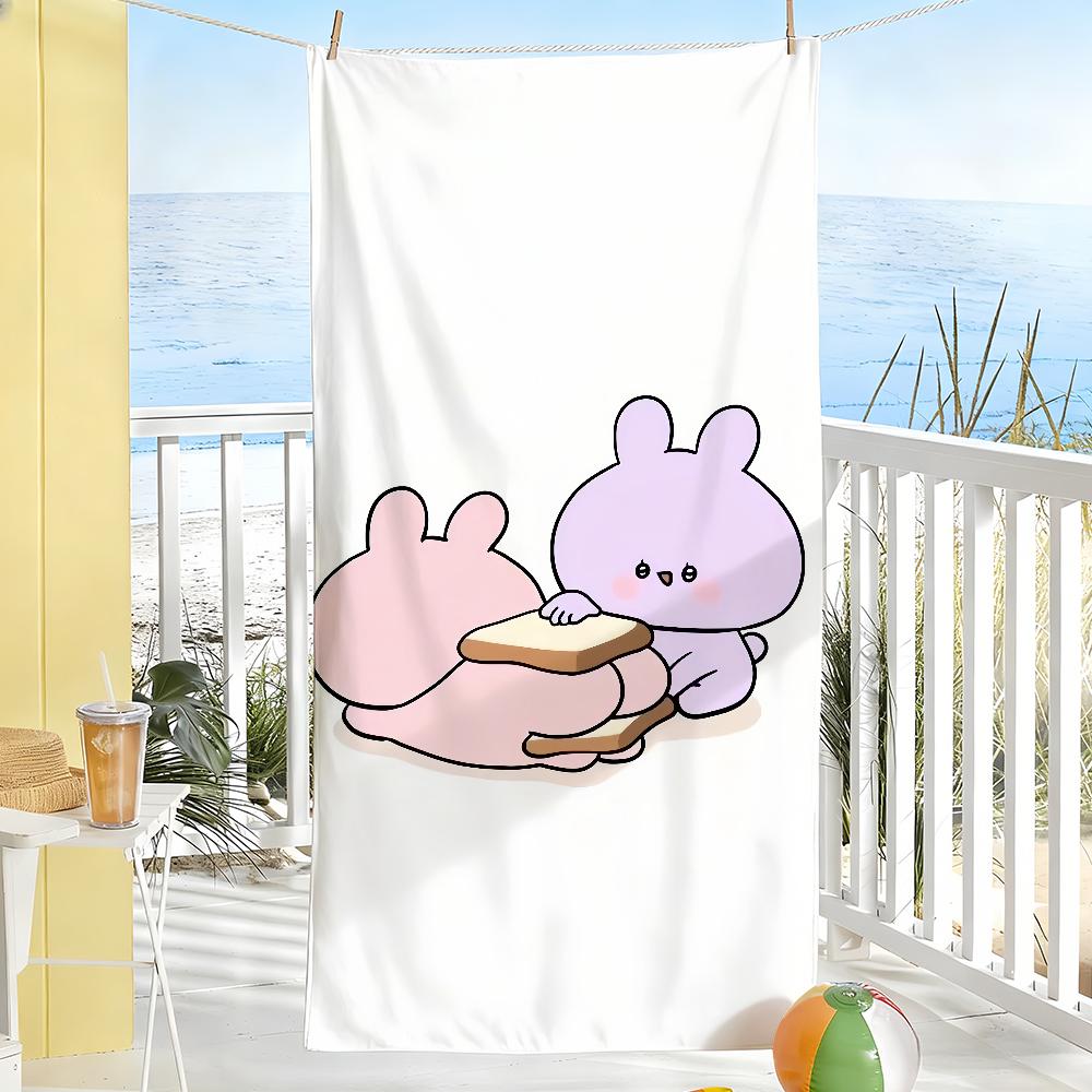 Cartoon A-Asamimichan Schattige Handdoek Zacht Zwembad Cadeau Voor Reizen Sportschool Douche Kamperen Sneldrogend Sport Grote Strandhanddoeken