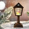 Yousheng Christmas Wind Light USB/Battery Powered Mailbox Design Lamp Retro Sequin Glass Ball Santa Claus Snowflake Lantern Xmas Decor