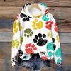 Womens Oversized Hoodie With 3D Digital Dog Print Casual Comfortable Sweatshirt 2025
