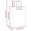 VidaXL Paper Bags 250 Pcs with Handles Brown 26x12x35 Cm, Paper Bag, Paper Gift Bag, Paper Gift Bag 4101590