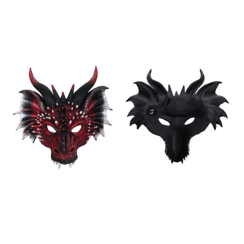 Dragon Mask Halloween Dinosaur Funny Mask Dragon Carniva Mask Dress Up Women Costume Mask For Masquerad