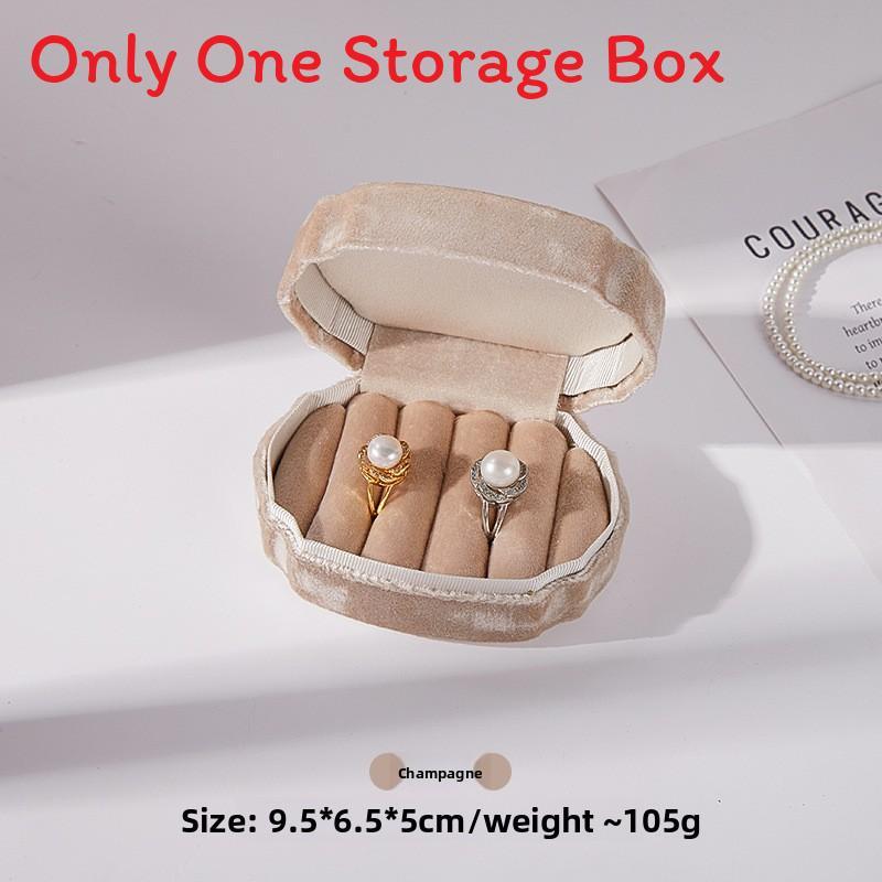 Compact Jewelry Box With Composite Material For Earrings And Ring Display