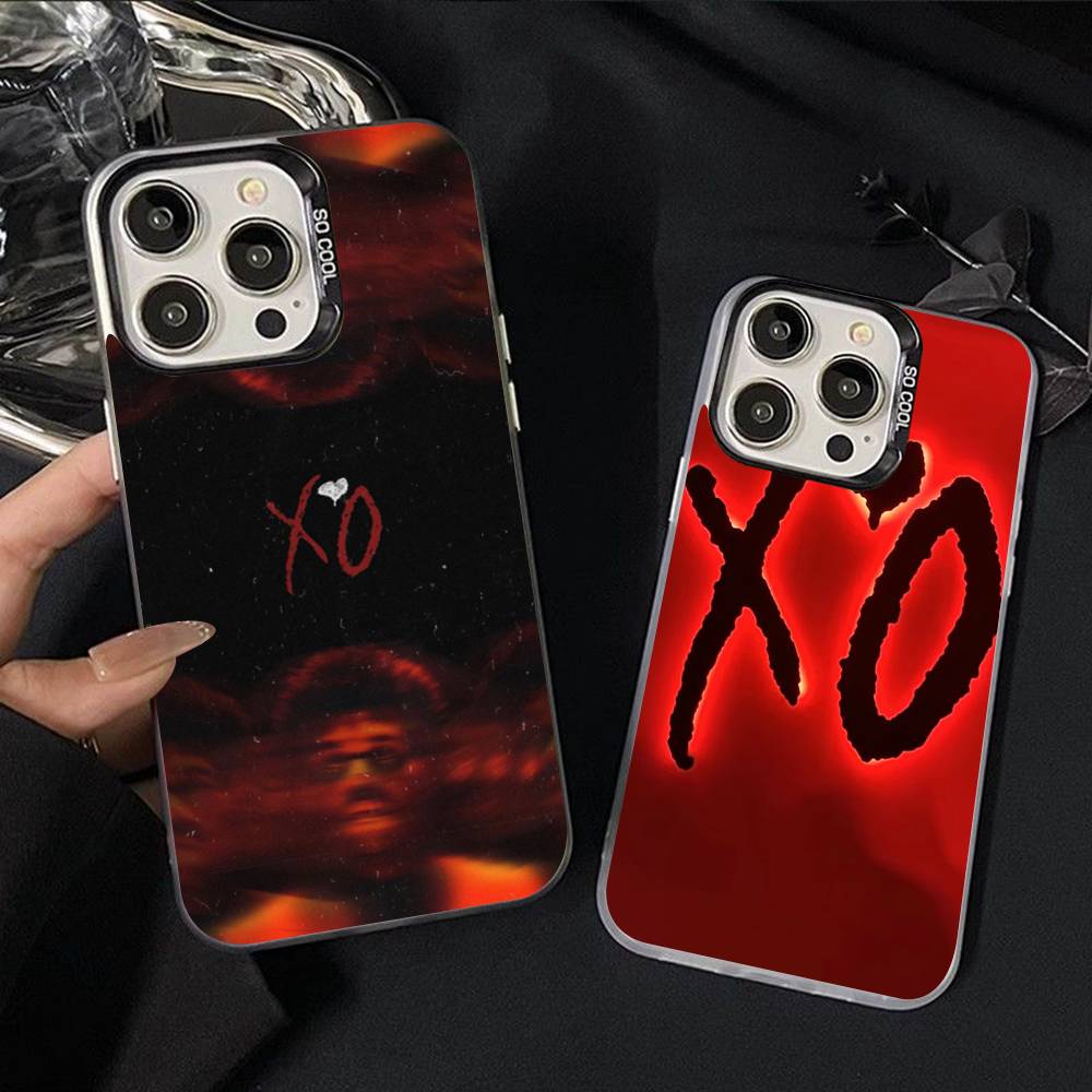 Etui na telefon W-Weeknd XO do iPhone 17 16 15 14 13 12 11 XS XR X Pro Max Plus Kolorowe Posrebrzana Osłona