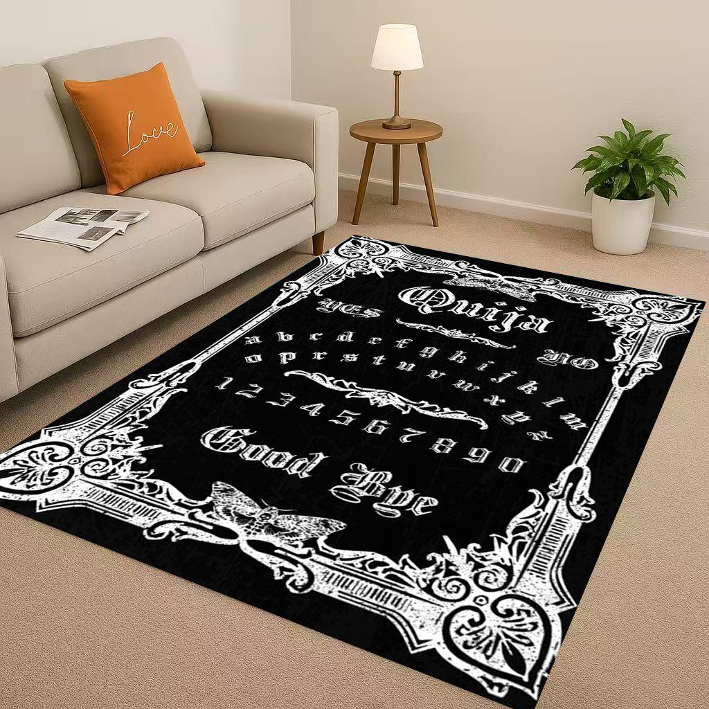 Retro Witch Spirit Ouija Board Art Living Room Non Slip Area Rug Carpet for Bedroom Kids Playroom Sofa,Home Decor Doormat