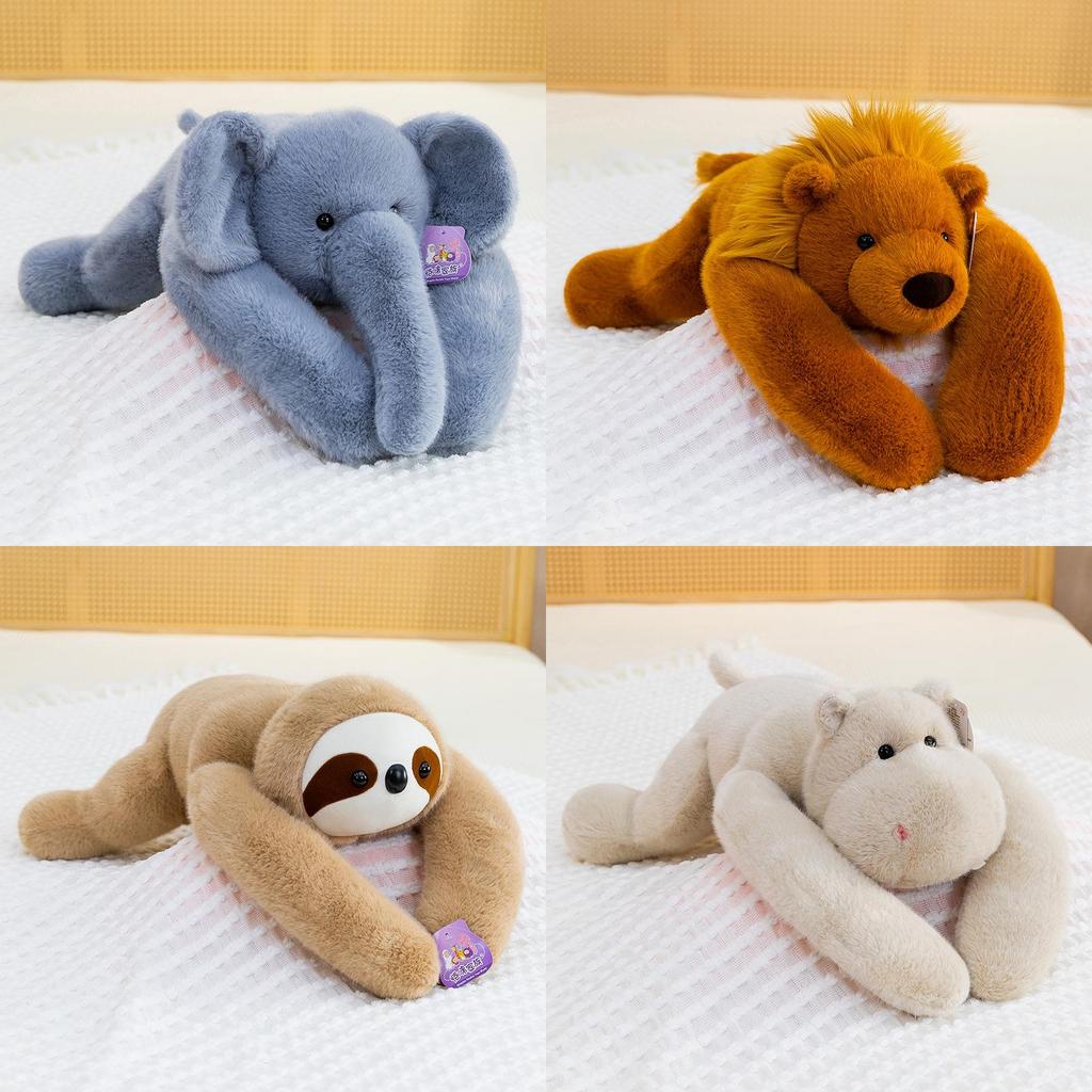Raccoon Pig Panda Elephant Plush Animal Toy Geometric Cuddle Partner For Kids Bedroom Decor