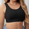 European and American Sports Large Size Comfortable No-rim Seamless Push-up Bra Front Buckle Adjustable Shape Beautiful Back Underwear