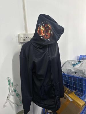 Printed Sports Cardigan With Zip,up Hoodie