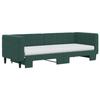 VidaXL Daybed with Trundle and Mattress Dark Green 80x200cm Velvet 3196710