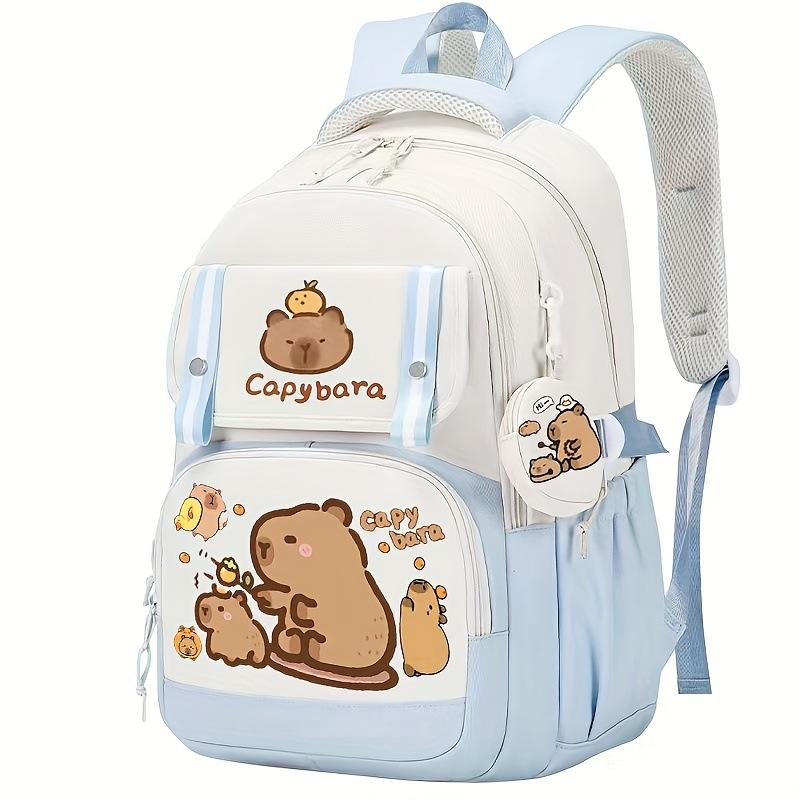 Campus General Schoolbag Foreign Trade Hot Sale Kapibara Capybara Printing Trend Primary and Secondary School Students Leisure Backpack