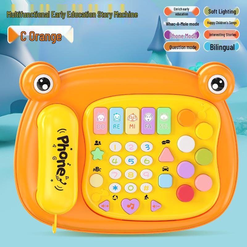 Multifunctional Kids' Phone & Piano Toy with Lights and Music for Early Education
