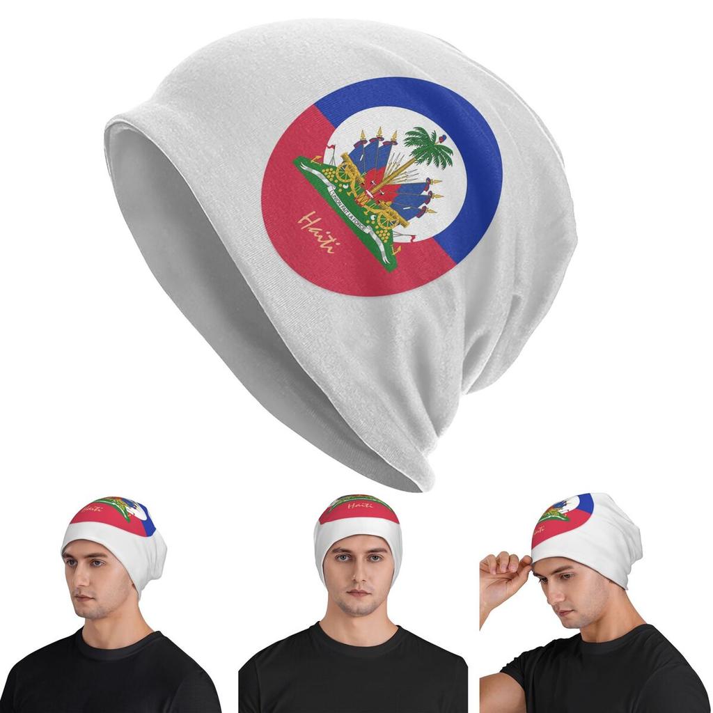 Flag Of Haiti Men Women Adult Beanies Caps Knitting Bonnet Hat Warm Hip Hop Autumn Winter Outdoor Skullies Hats
