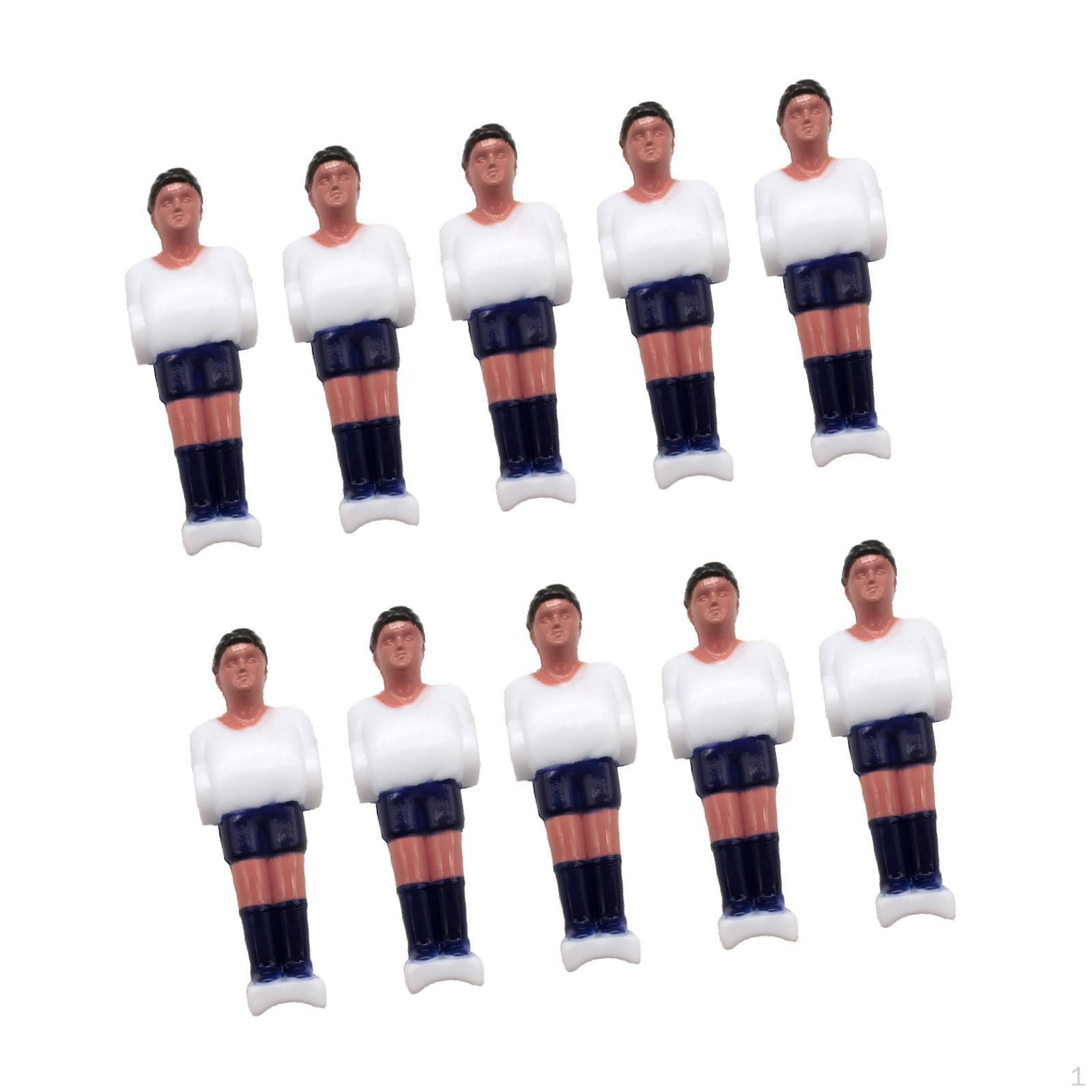 

10 шт. настольный футбол мужчины сменные игроки футбольные игры мини-футбол фигурки White Dark Blue