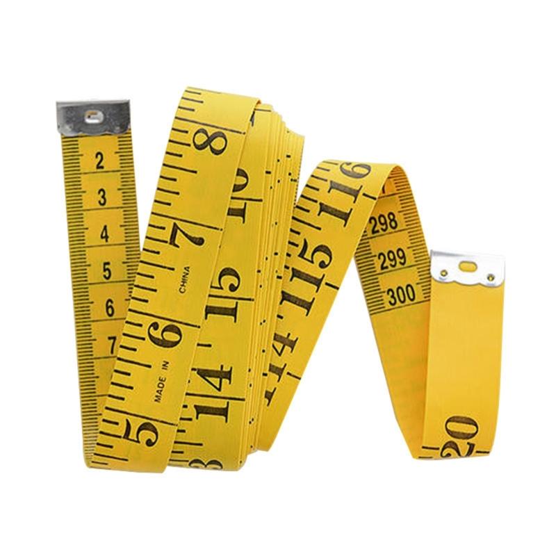 300CM PVC Fiber Tape Measure Soft Flexible Sturdy Sewing Ruler For Tailoring Crafts DIY Projects