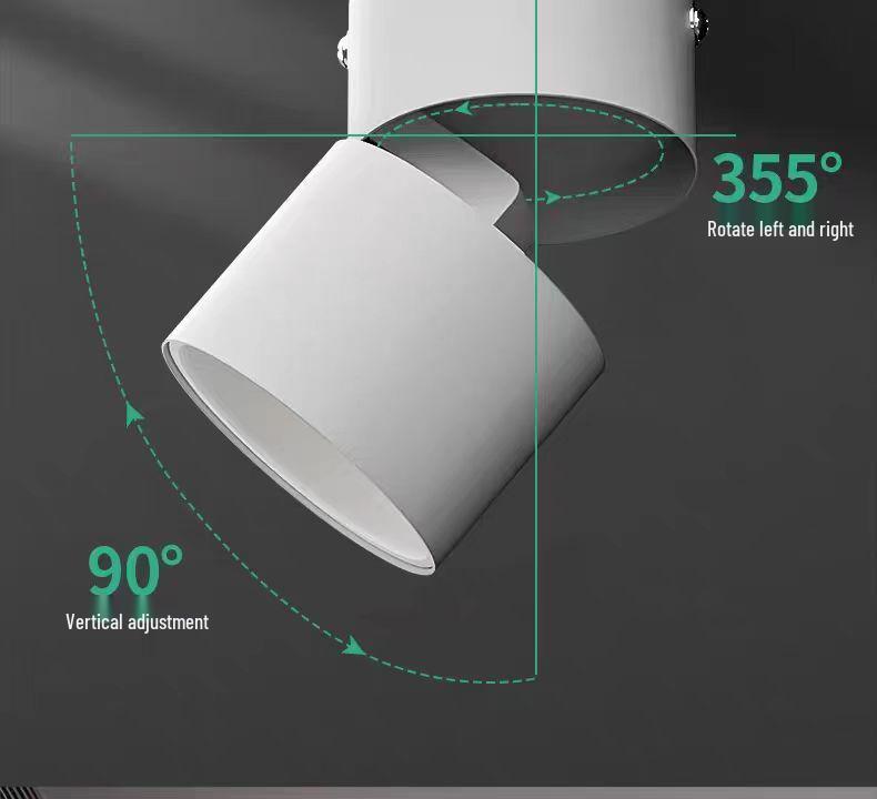 Foldable Adjustable Angle LED Downlight for Surface Mount - Living Room & Entrance Ceiling Light