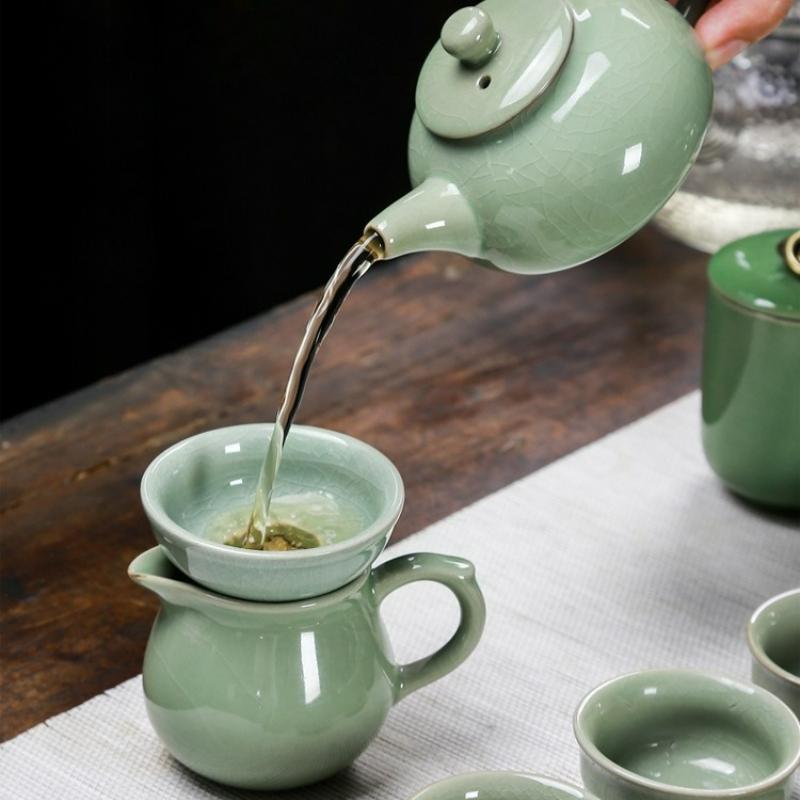 Chinese Tea Travel Set Kung Fu Ceramic Portable Teacups Teapot Porcelain Household Teaset Ceremony Teacup Drinkware Set Gifts