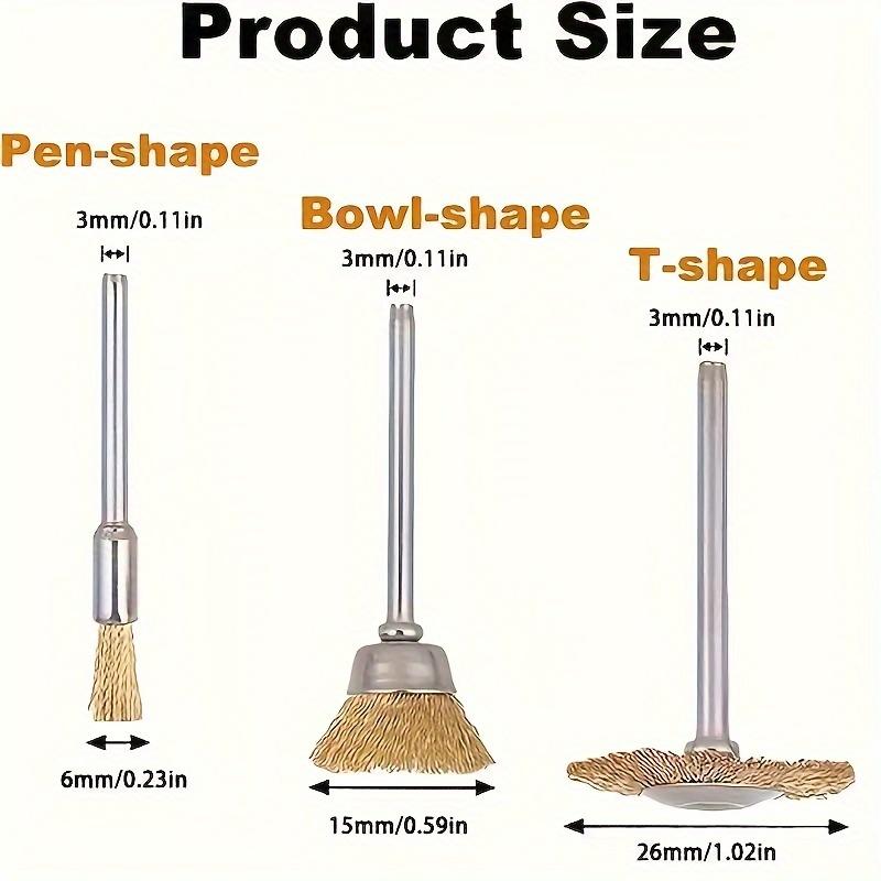 

15-Piece steel and copper wire brush set for efficient polishing, rust removal and burring removal - a versatile and easy-to-use