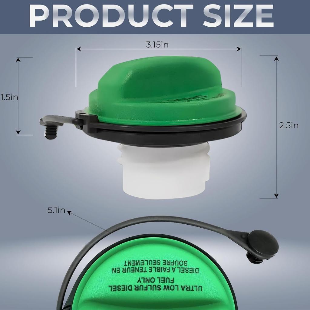 Diesel Gas Cap, Diesel Fuel Cap FC1068, 8C3Z-9030-C Replacement For 2008-2017 Ford F250 F350 F450 F550 Super Duty 6.4L, 6.7L, 2008 2009 2010 2011