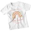 Promovida a Irmã Mais Velha 2025 Camiseta Familiar para Meninas Camiseta de Anúncio de Irmãos