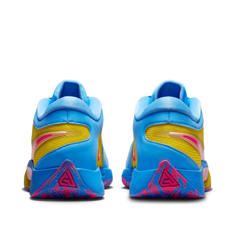 Nové basketbalové boty Nike Giannis Freak 6 s nízkým svrškem, protiskluzové a odolné proti opotřebení, pánské, žluté, růžové, modré HF1819-700