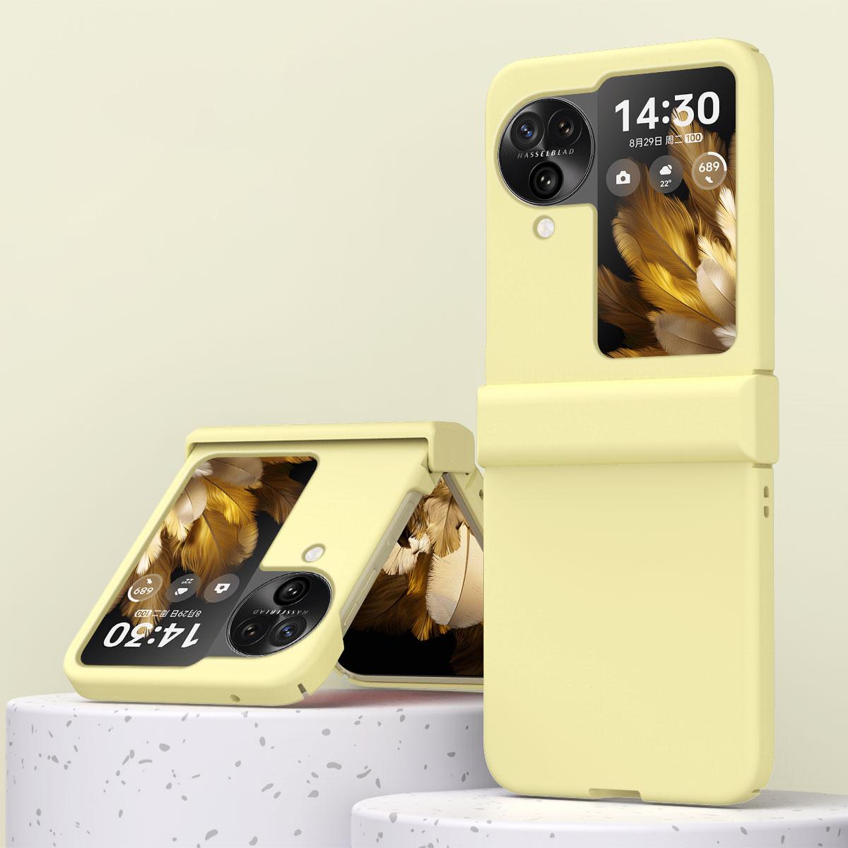 

For Oppo Find N3 Flip 5G Hinge Protection Phone Case Hard PC Shock-Absorption Cover Transparent