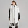 A Thick Autumn and Winter Fashion Versatile Warm Fuzzy Cold and Windproof Retro Solid Color Big Scarf Gas