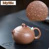 280ML Traditional Yixing Purple Clay Teapots Artists Handmade Xishi Pot Raw Ore Coarse Sand Downhill Mud Kettle Zisha Tea Set