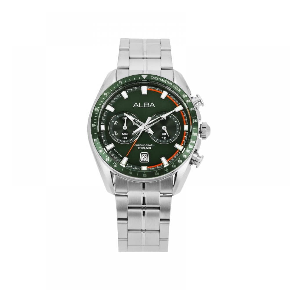 Seiko Alba A4b019x1 Chronograph Tachymeter Men S Metal Watch