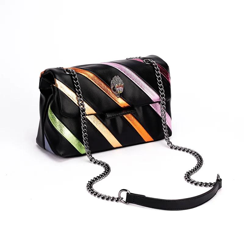 Damska torba na ramię o dużej pojemności, czarna torba crossbody, wysokiej jakości PU, łańcuchy, designerska torba