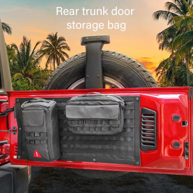 Multipurpose Vehicle Boot Organizers Bag, Adjustable Compartments Waterproof Storage Solution for Travel and Outdoor Use