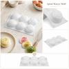 6 Cavity Spiral Round Silicone Mousse Mold for Baking DIY Cake Pudding Dessert Mold Flexible Non-Stick Baking Tray for Home and Professional Use