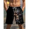 Summer Beach Style 3D Printed Loose Plus Size Quick Drying Shorts