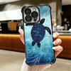 Sea Turtle Art Aesthetics Soft Phone Case For iPhone 15 16 17 Air 14 Pro Max 16E Plus 13 12 Mini Plating Anti-Fall Fundas