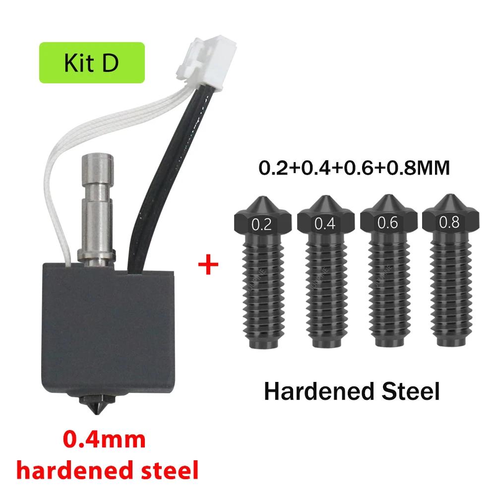 For Anycubic Kobra S1 Hotend Kobra S1 Combo Hot End Kit 0.4mm Multiple Stainless Steel for Anycubic Kobra S1/ACE Pro Print Heat
