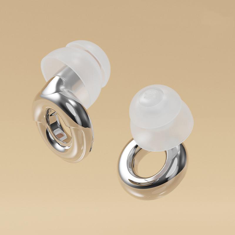 Silicone Ring-Shaped Electroplated Noise-Canceling Earplugs Sound-Isolating And Sound-Reducing Sleep Earplugs For Sleep