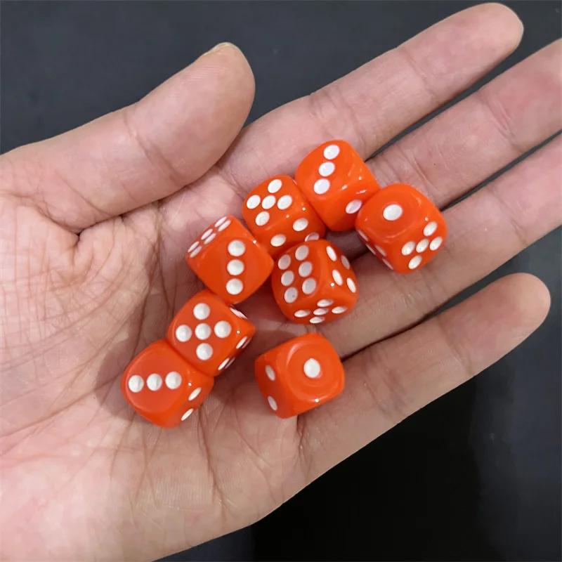 50Pcspack High Quality New 12Mm Acrylic Transparent D6 Point Dice #12 Round Corner Boutique Dice
