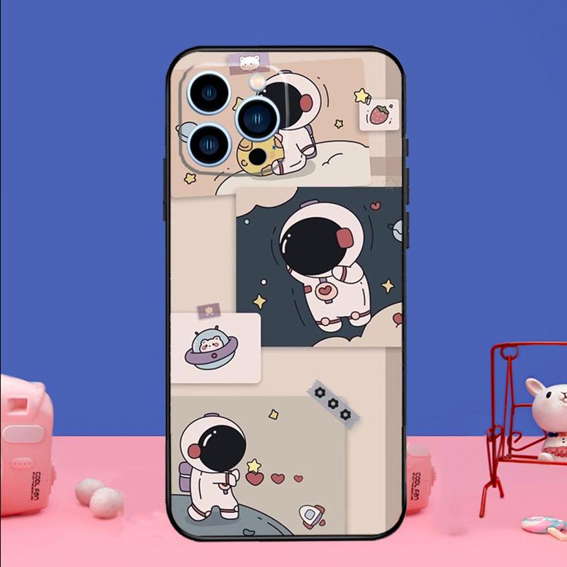 

Space Aesthetic Spaceman Astronaut Phone Case For iPhone 17 Air 16 15 14 11 12 13 Pro Max 13 mini 15 16 Plus 16e Bumper Cover iPhone 16Pro MAX