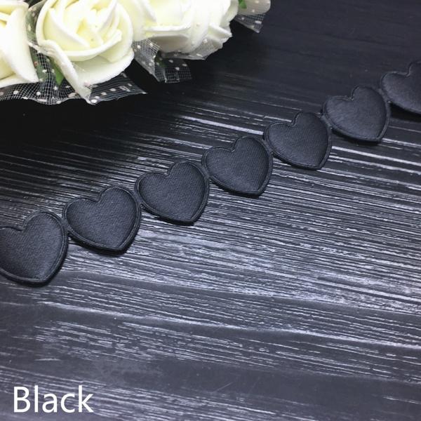 1.6cm Colorful Solid Color Heart-shaped Webbing Clothing Accessories Ribbon Cake Gift Box Packaging Ribbon Embossed Belt