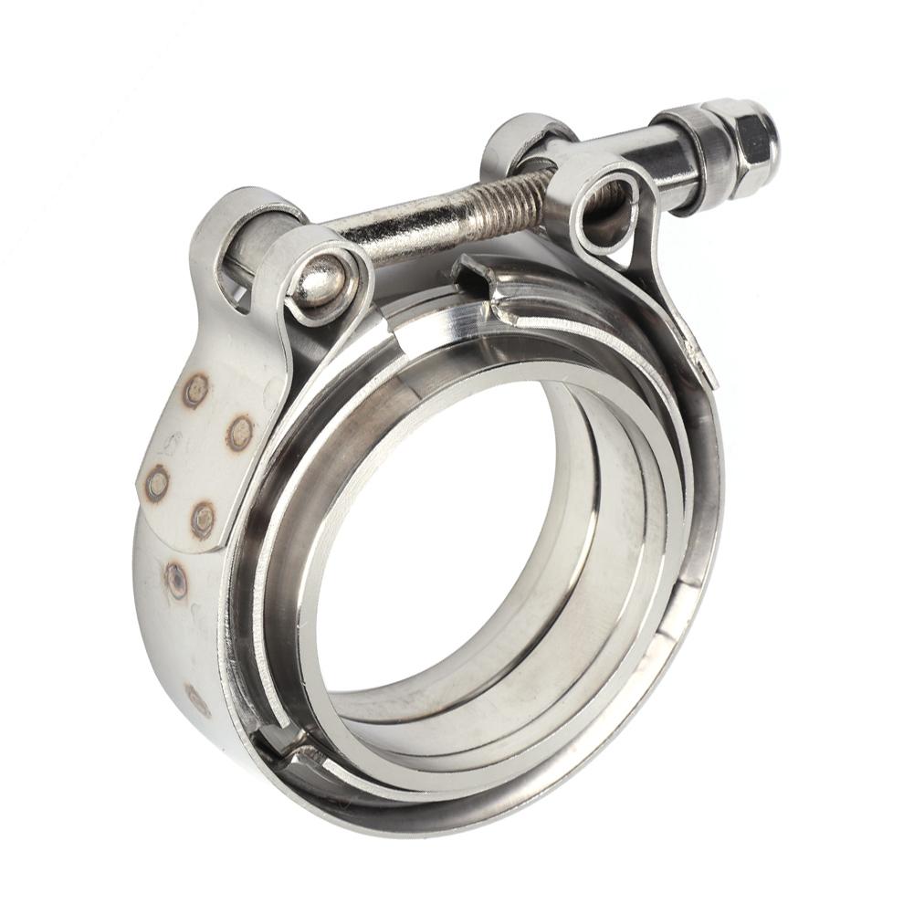 2.25in V Band Stainless Steel Clamp with 2 Flange for Turbo Exhaust Downpipe