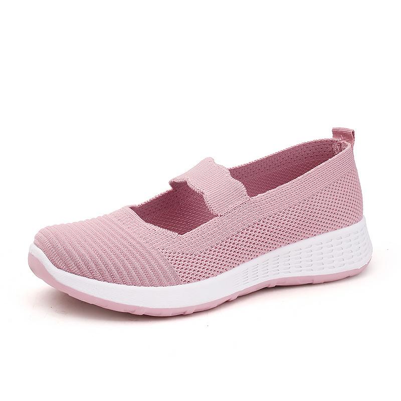 Cloth shoes women's summer breathable and lightweight mother shoes new casual sports shallow mouth single shoes