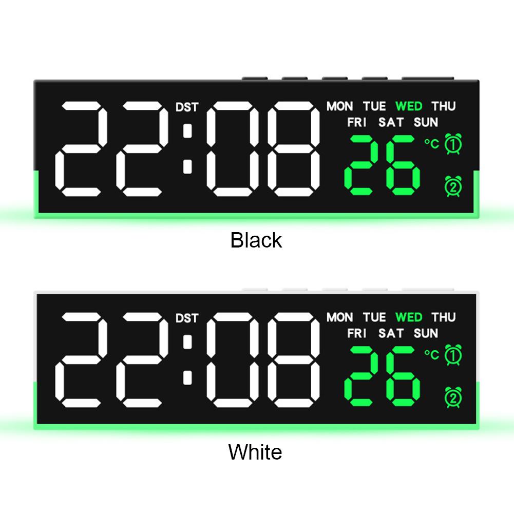 Tischuhr mit Atmosphärenlichtern Digitaluhr USB-Ladeanschluss Moderne Elektronische Uhr Großes Display für Wohnzimmerdekoration