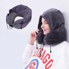 Soft Sponge U-shaped Neck Pillow Washable Cover Hooded Neckrest Pad  Travel Use