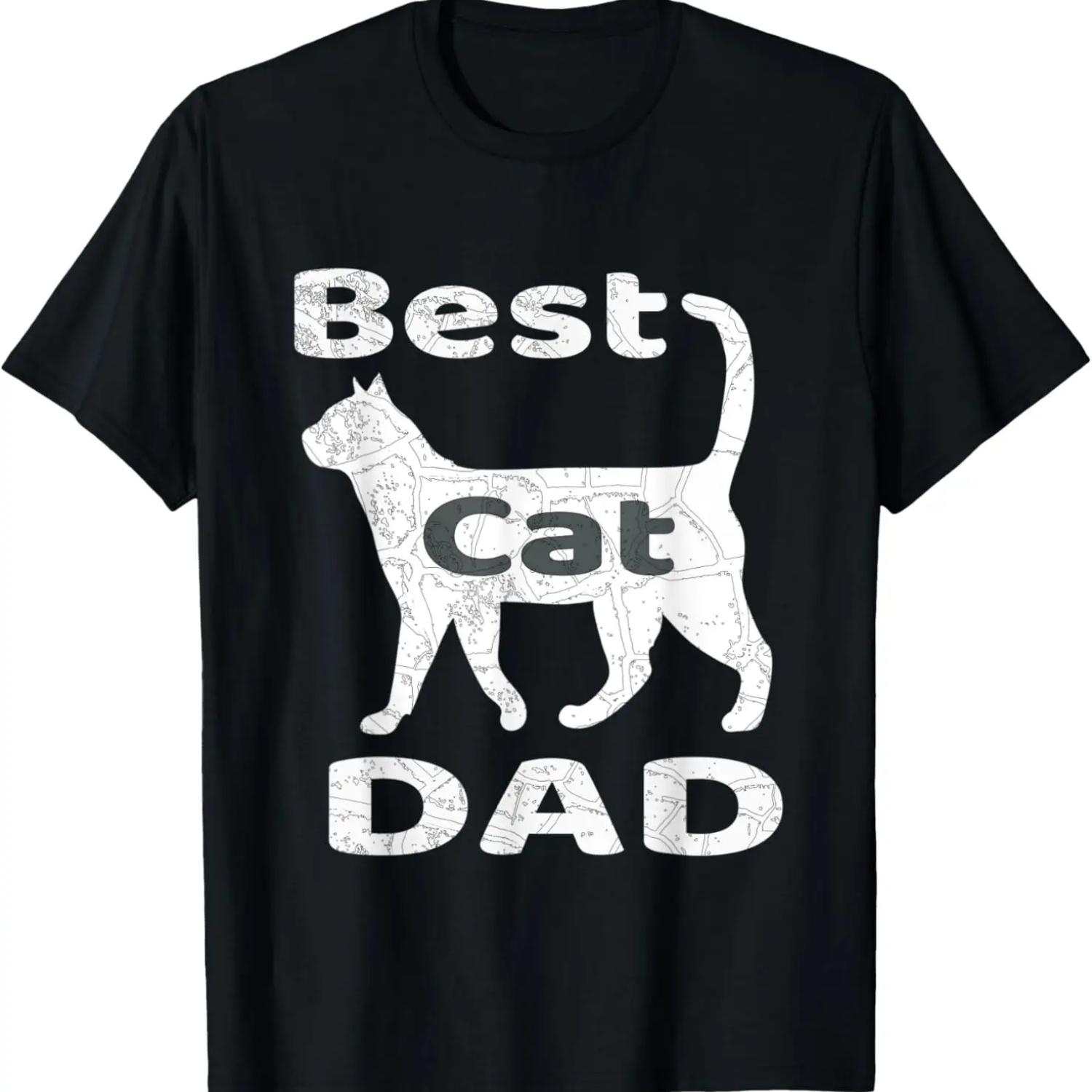 

Mens Best Cat Dad Ever - Funny Dad Gift T-Shirt XXXXXL чёрный