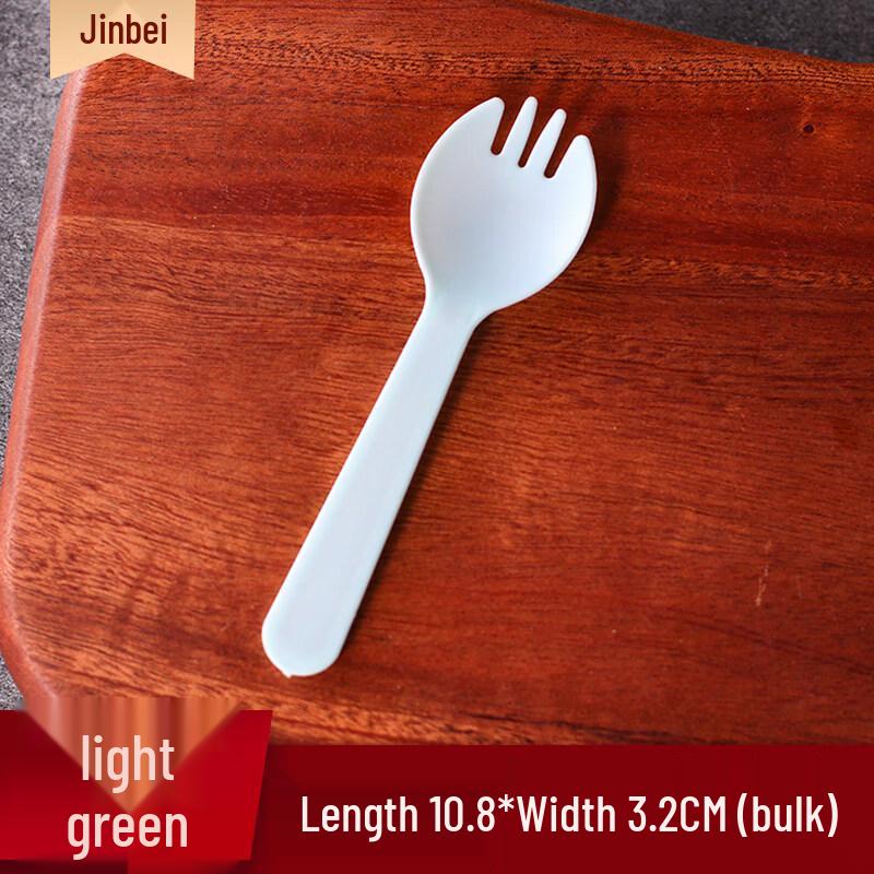 ZISIZ Disposable Plastic Cake Fork & Spoon Set
