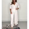 2026 New Women's Fashion Split Long Top and Pants Set
