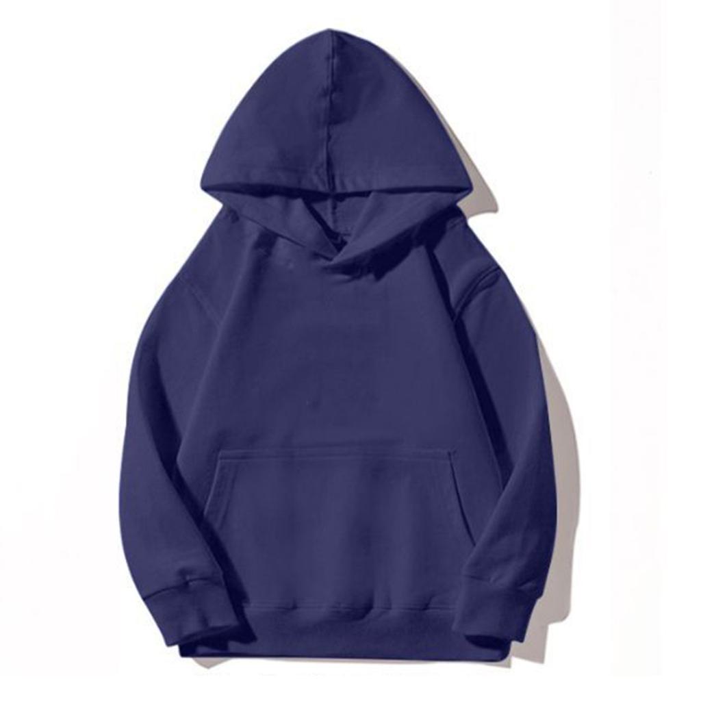 Children's Boys' Fashion Solid Color Pullover Casual Round Neck Hoodie