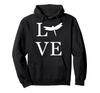 I Love Dragonfly Bug Lover Insect White Graphic Hoodie