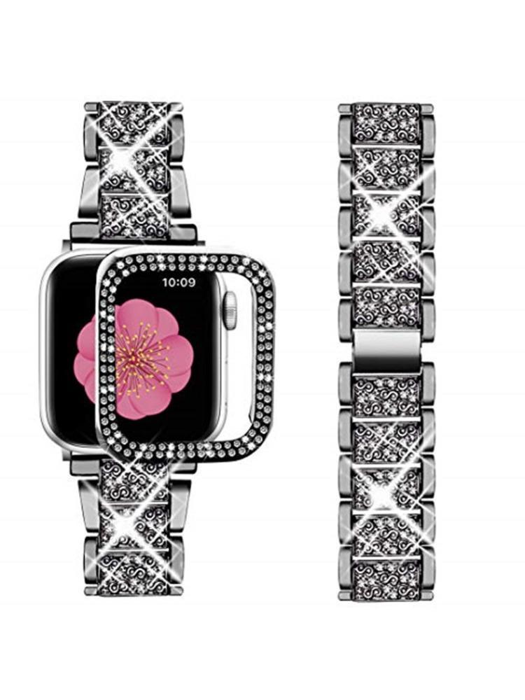 Hülle + Armband für Apple Watch Ultra 10 9 8 7 6 5 Armband iWatch 49mm 45mm 46mm 42mm 41mm Diamant Metallarmband Kunststoff Schutzhülle