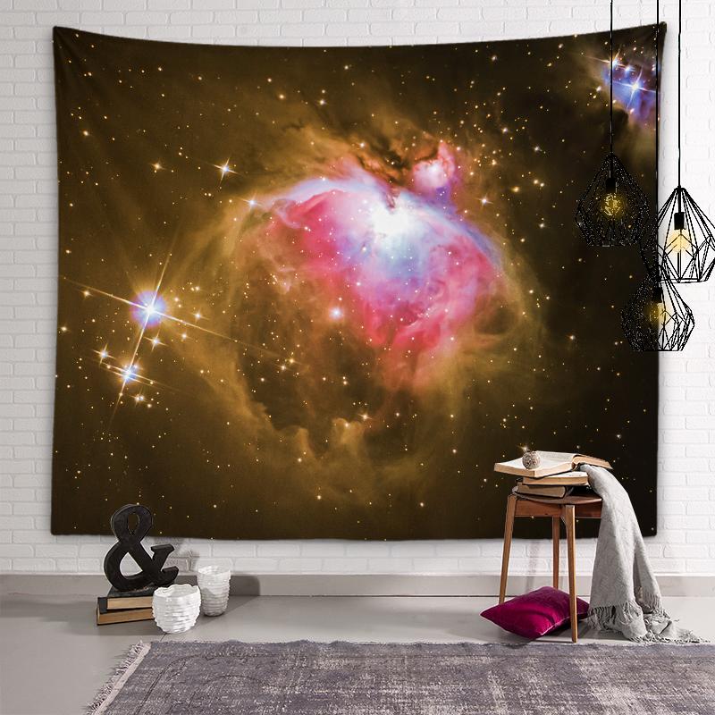 Mysteriöse Milchstraßen-Galaxie Wandteppich Schwarzes Loch Planet Wandkunst Dekoration Schlafsaal Ästhetik Wohnzimmer Schlafzimmer Heimdeko